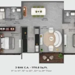 3 BHK Floorplan Hiranandani Vista Residences Oshiwara
