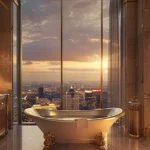 Bathtub Overlooking City 3 BHK Vista Residences Oshiwara