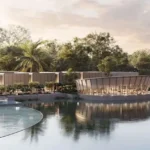 Lodha Alibaug Grand Clubhouse Flanked by Swimming Pool