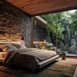 Mountain retreat 4 BHK Villa Karjat Bedroom Overlooking Rock Waterfall Arrangement