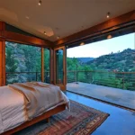 Mountain Retreat Karjat 4 BHK Villa Bedroom Opening to Mountain