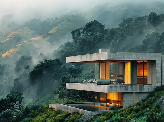 Mountain Retreat Karjat 4 BHK Villa Monsoon Elevation View