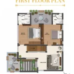 3 BHK Villa Casas Na Coline Aldona First Floorplan