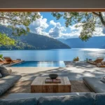 4 BHK Villa Open Living Area with Pool and Pawna Lake View