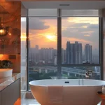 Crescent 9 Almeida Park Bandra Bathroom with Sun Streaming Through