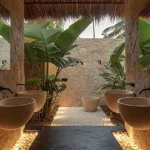 Istana Nashik 3 BHK Villa Open Style Bathroom with Washbasins