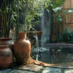 Istana Santai Nashik 3 BHK Villa Outdoor Sunken Bath with Pots