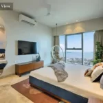 Salsette 27 Byculla Summit Residences Penthouse Guest Bedroom with Large Bed