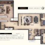 Salsette 27 Penthouse Tower A Lower Level 56 Unit Three Floorplan