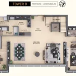 Salsette 27 Penthouse Tower B Lower Level 56 Unit One Floorplan