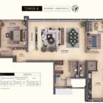 Salsette 27 Penthouse Tower B Lower Level 56 Unit Three Floorplan