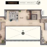 Salsette 27 Penthouse Tower B Upper Level 57 Unit One Floorplan
