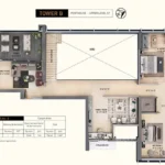 Salsette 27 Penthouse Tower B Upper Level 57 Unit Three Floorplan