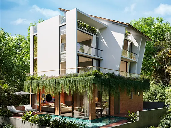 Q Vagator 4 BHK Villa Anjuna North Goa Exterior Elevation View
