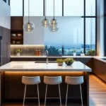 4 BHK Godrej Trilogy Worli Modern Luxury Kitchen Interior Minimal Scandinavian Style