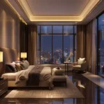 4 BHK Godrej Trilogy Worli Bedroom Night View