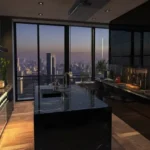 Raheja Park West Santacruz West Modern Kitchen with Island