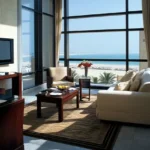 3 BHK Serenova Four Bungalows Versova Living Room with Natural Light and Blue Sky