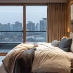 Sobha Inizio Parel 3 BHK Master Bedroom with Large Windows Overlooking Parel