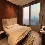 6 BHK Jodi Flat Oberoi Esquire Goregaon Textured Wardrobe Bedroom