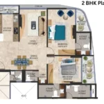 Gurukrupa Vyom Gulmohar road Juhu 2 BHK Floor plan