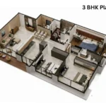 Gurukrupa Vyom Gulmohar road Juhu 3 BHK Floor plan