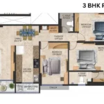 Gurukrupa Vyom Gulmohar road Juhu 3 BHK Floor plan 2