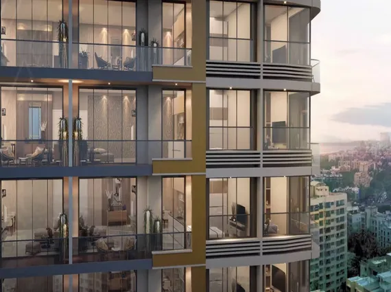 Gurukrupa Vyom Gulmohar road Juhu Contemporary Building Elevation