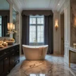 Hiranandani Karjat Villa Elegant Marble Bathroom