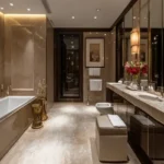 Mesacon Magic Carpet Four Bungalows Andheri West 3 BHK Designer Marble Bathroom