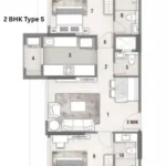 Rustomjee Stella Bandra East 2 BHK Floor Plan Five