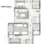Rustomjee Stella Bandra East 2 BHK Floor Plan Four