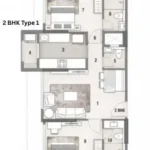 Rustomjee Stella Bandra East 2 BHK Floor Plan One