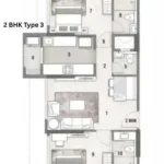 Rustomjee Stella Bandra East 2 BHK Floor Plan Three