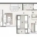 Rustomjee Stella Bandra East 3 BHK Floor Plan One