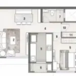 Rustomjee Stella Bandra East 3 BHK Floor Plan Three