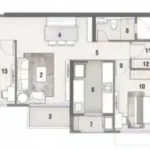 Rustomjee Stella Bandra East 3 BHK Floor Plan Two