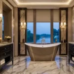 Rustomjee Stella Bandra East 3 BHK Spacious Bathtub Bathroom