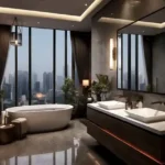 Rustomjee Stella Bandra East 3 BHK Modern Fitted Bathroom