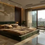 Sugee Gaurav 2 BHK 3 BHK Dadar Mumbai Spacious Bedroom With Large Windows And Open City Skyline View