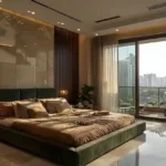 Sugee Gaurav 2 BHK 3 BHK Dadar Mumbai Spacious Bedroom With Large Windows And Open City Skyline View