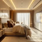 Sugee Gaurav 2 BHK 3 BHK Dadar Mumbai Elegant Bedroom With Warm Beige Tones