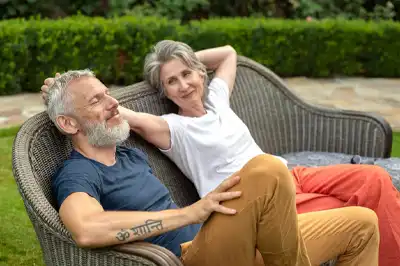 Older Couple Relaxing in their Second Holiday Home