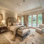 3 BHK Villa 21 Enclave Karjat Upholstered Bed French Doors Bedroom