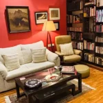 4 BHK Rehem Mansion Cusrow Baug Colaba Living Room With Television Unit And Bookshelf