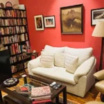 4 BHK Rehem Mansion Cusrow Baug Colaba Living Room With Sofa And Bookshelf