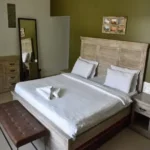 6 BHK Villa Deccan Hills Lokhandwala Complex Khandala Lonavala Green Feature Wall Blue Wardrobe Bedroom