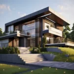 Ascenta Basalt Hills Karjat Villa Plot Corner Glass Walls Concrete Stairs Villa Exterior