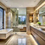 Ascenta Basalt Hills Karjat Villa Plot Freestanding Tub Glass Shower Bathroom