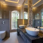 Ascenta Basalt Hills Karjat Villa Plot Stone Counter Round Sink Bathroom